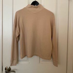 Madewell Hemp-cotton Mockneck Sweatshirt in Avalon Pink